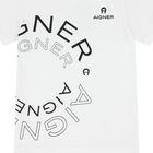 Boys White Logo T-Shirt, 1, hi-res