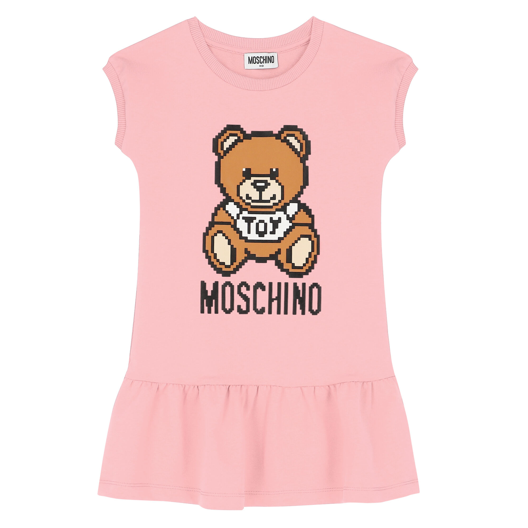 Moschino Girls Pink Teddy Logo Dress Junior Couture UAE