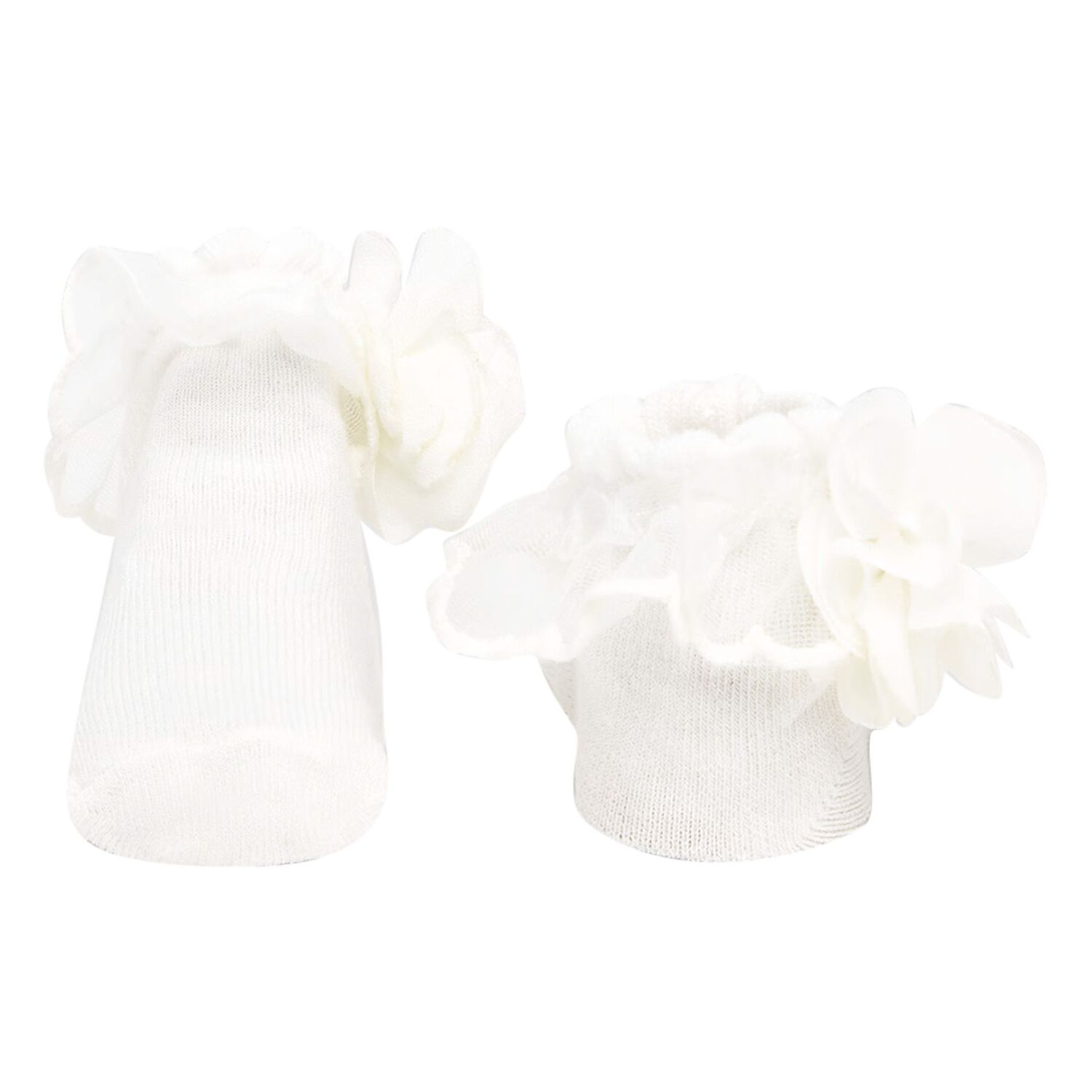 Baby Girls Ivory Headband & Socks Set, 2, hi-res image number null