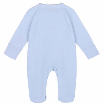 Baby Boys Blue Cotton Babygrow