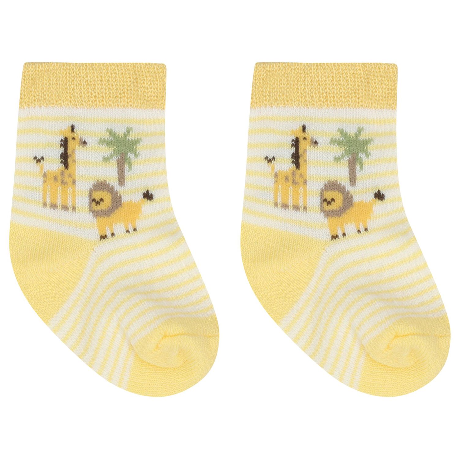 جوارب أولاد باللون الاصفر والابيض  ( 4 قطع), 2, hi-res