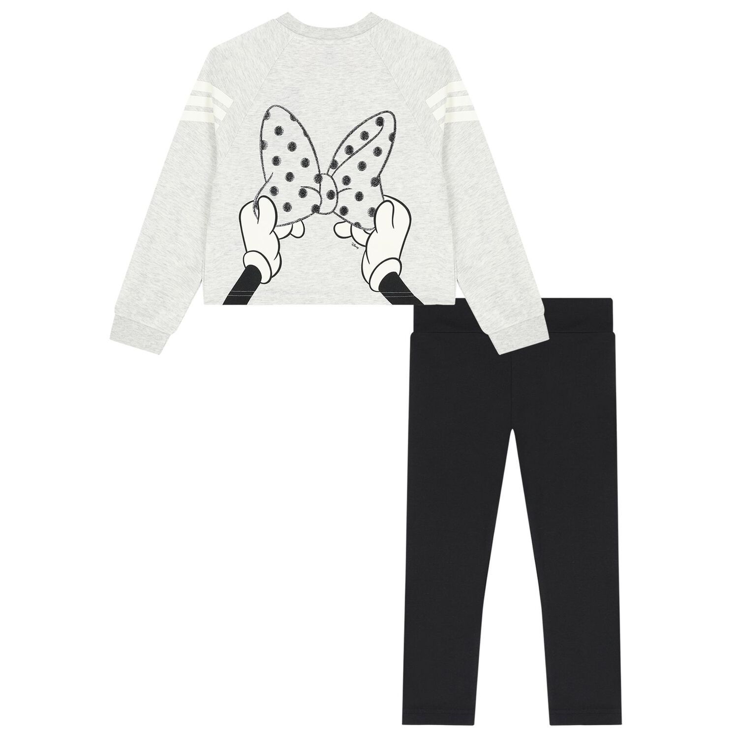 Girls Grey & Black Minnie Mouse Disney Leggings Set, 1, hi-res