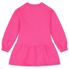  فستان بنات بشعار القلب باللون الزهري, 1, hi-res