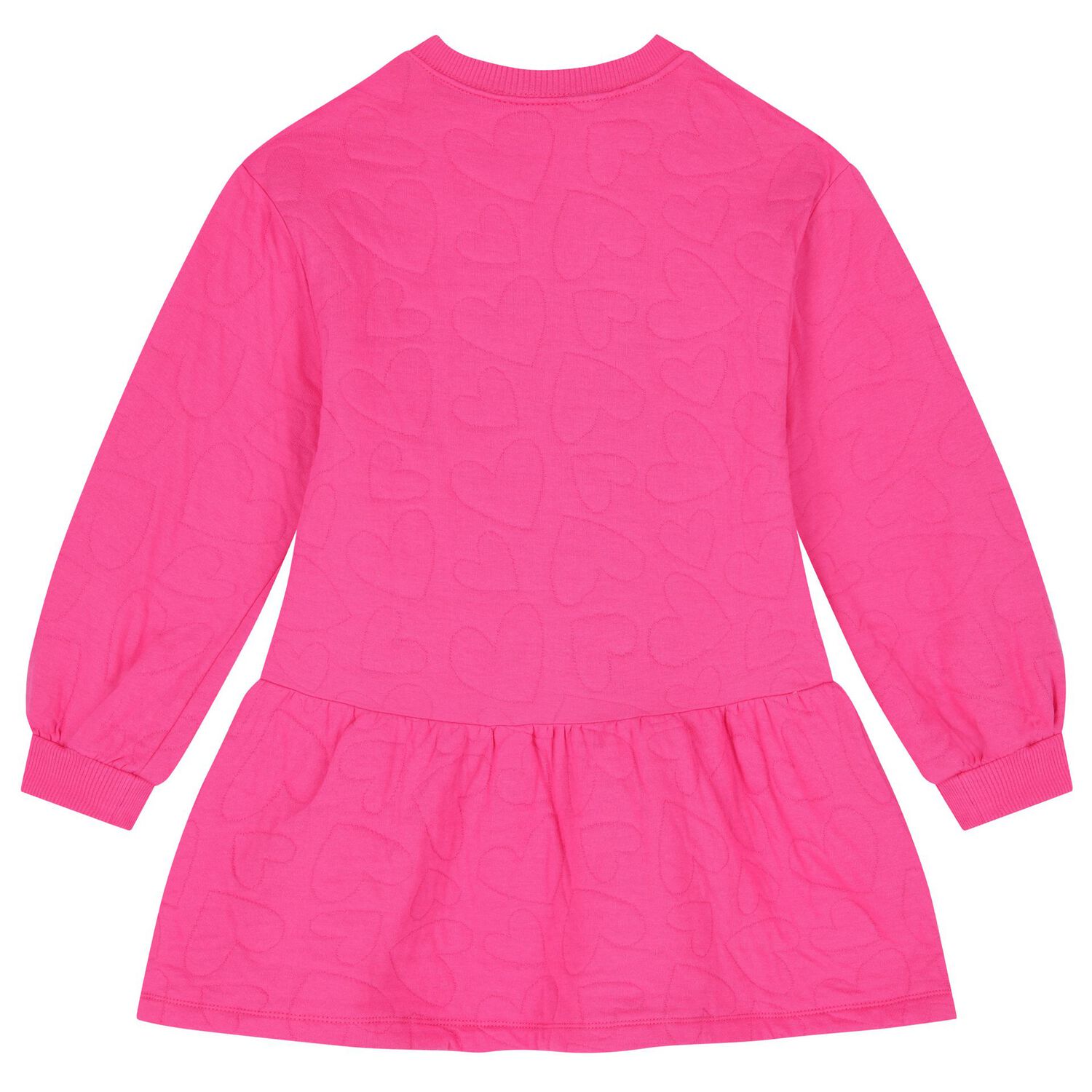  فستان بنات بشعار القلب باللون الزهري, 1, hi-res image number null