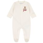 Baby Girls Ivory Teddy Bear Logo Babygrow Gift Set, 3, hi-res