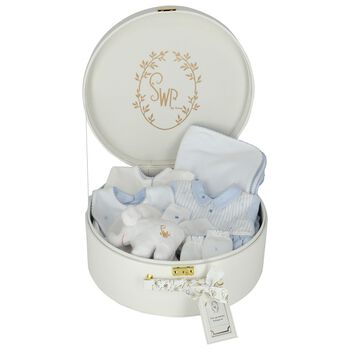 Baby Boys White & Blue Logo Gift Set