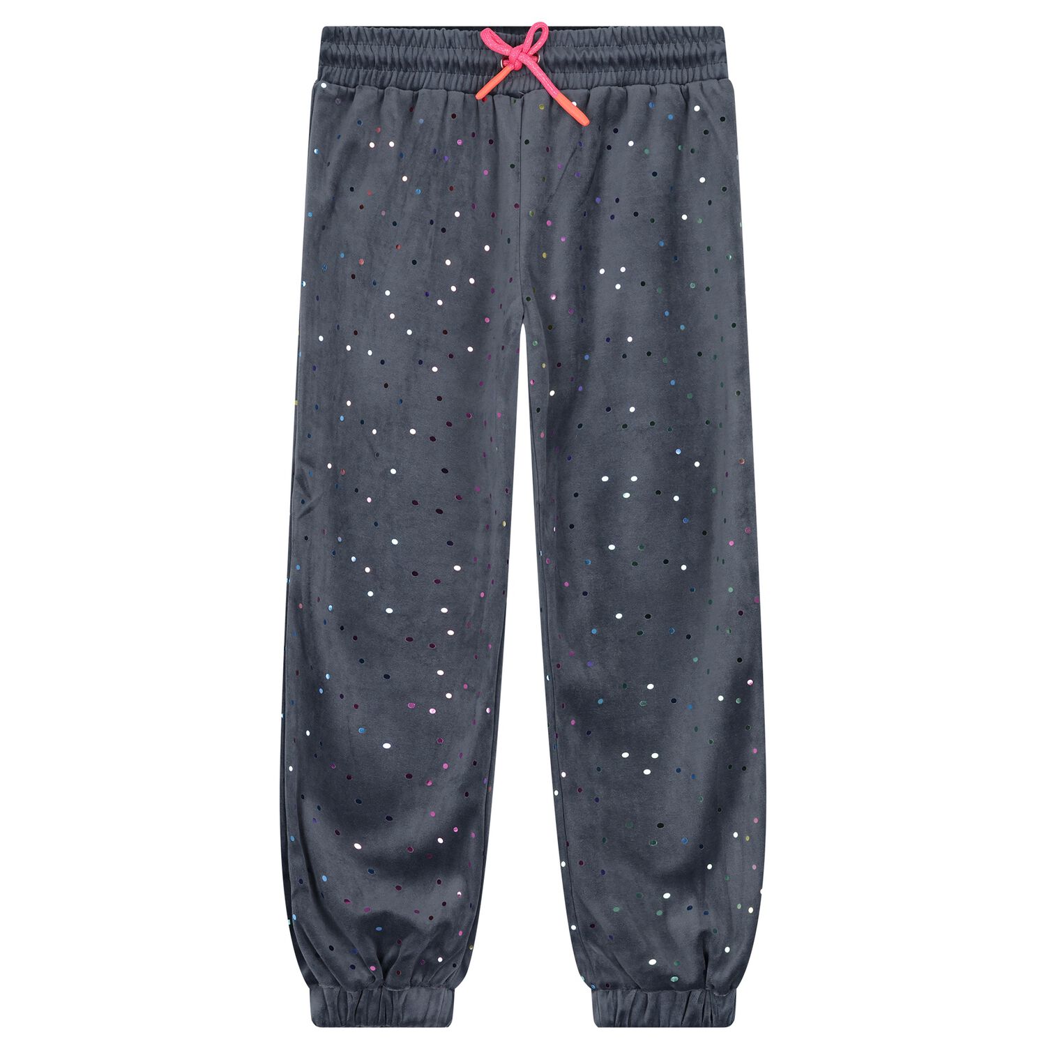 Girls Grey Dot Trousers, 1, hi-res