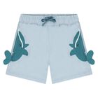 Younger Boys Blue Whale Swim Shorts, 1, hi-res