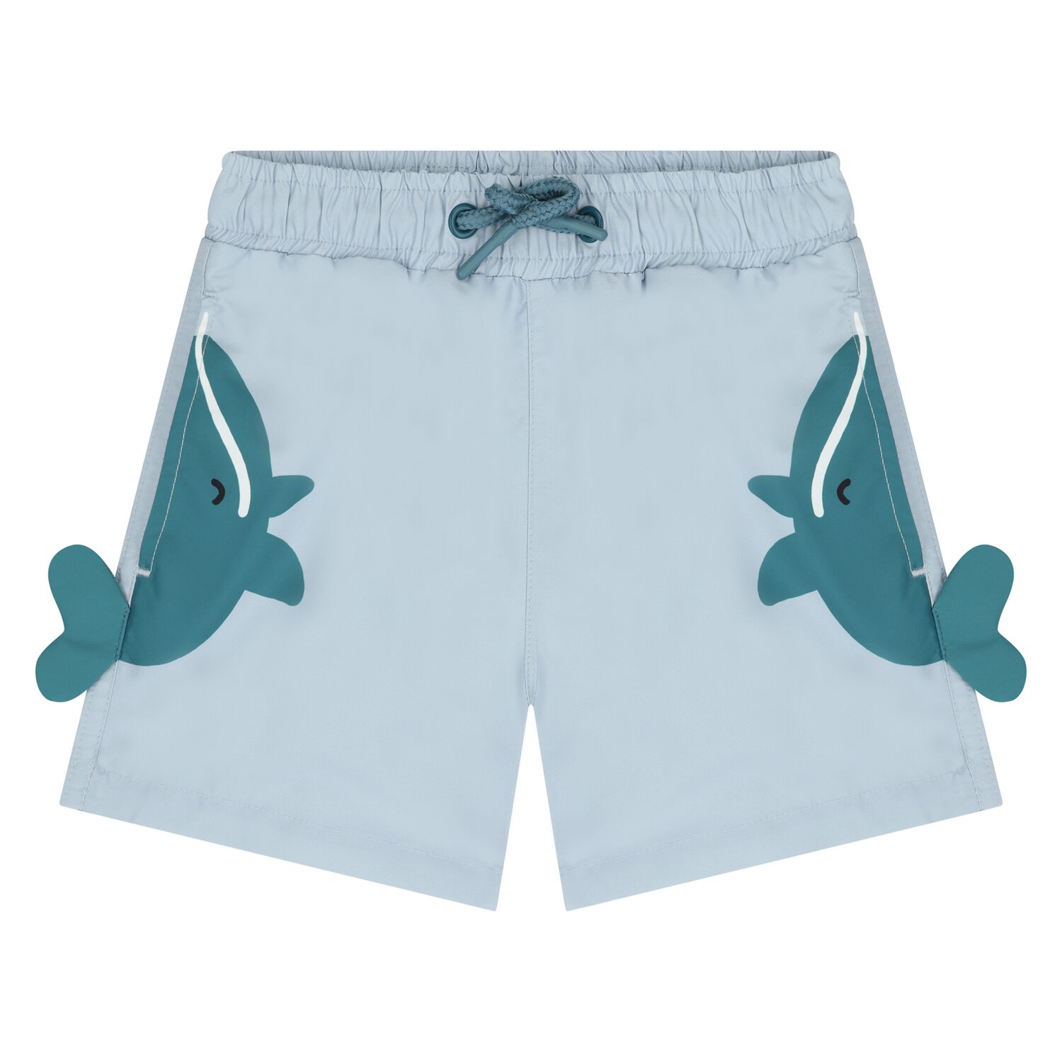 Younger Boys Blue Whale Swim Shorts, 1, hi-res
