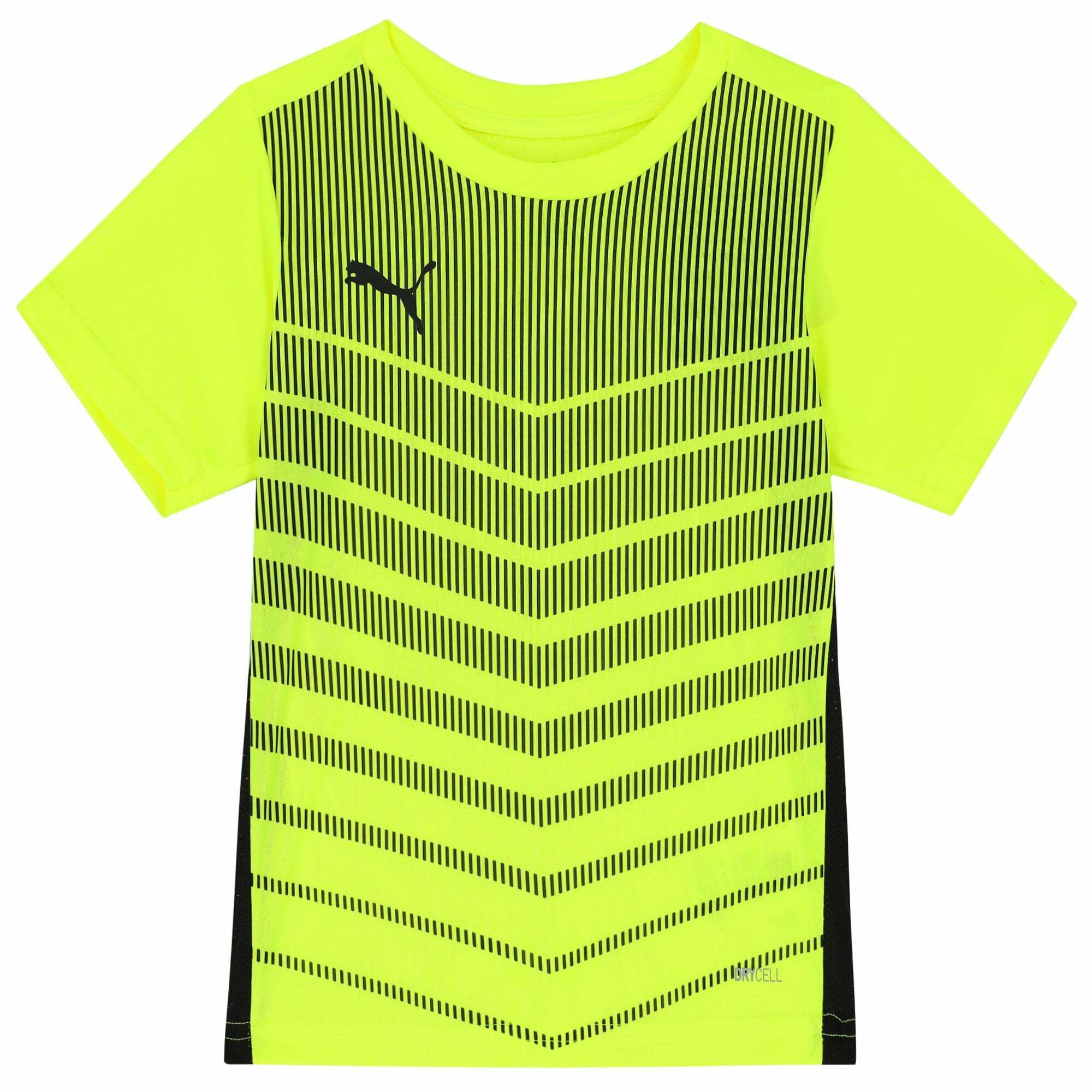 Puma Boys Neon Green Black Logo T Shirt Junior Couture UAE