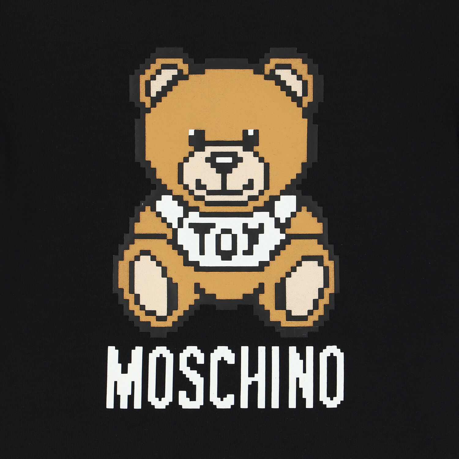 تيشيرت بشعار تيدي باللون الأسود للبنات, 1, hi-res