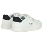 White & Black Logo Trainers, 1, hi-res