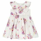 Baby Girls White Floral Dress, 1, hi-res