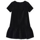 فستان بنات بالشعار باللون الاسود , 1, hi-res