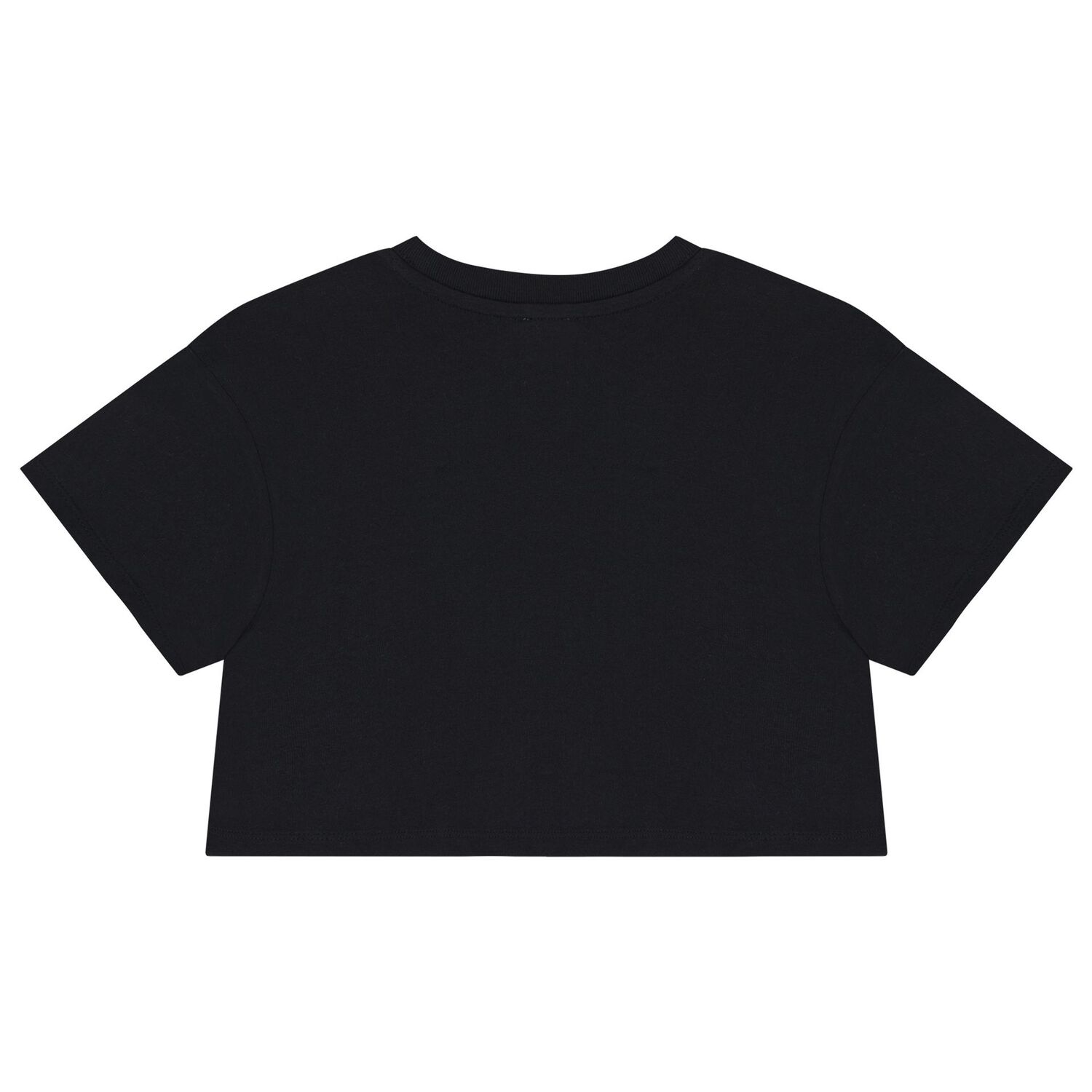 Girls Black Logo Rhinestones T-Shirt, 1, hi-res image number null