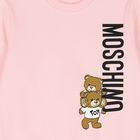 Girls Pink Teddy Bear Logo Sweatshirt, 1, hi-res