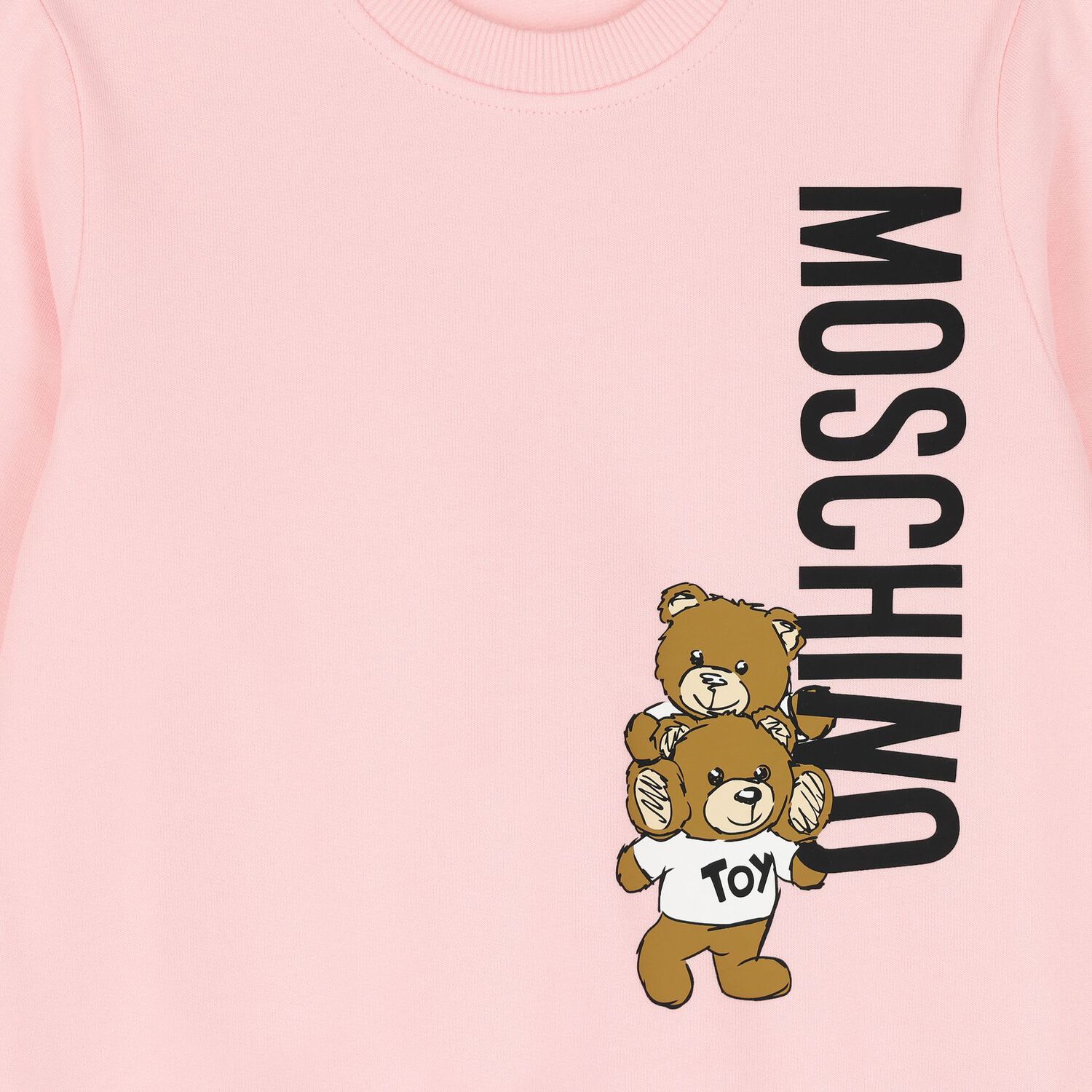 Girls Pink Teddy Bear Logo Sweatshirt, 1, hi-res image number null