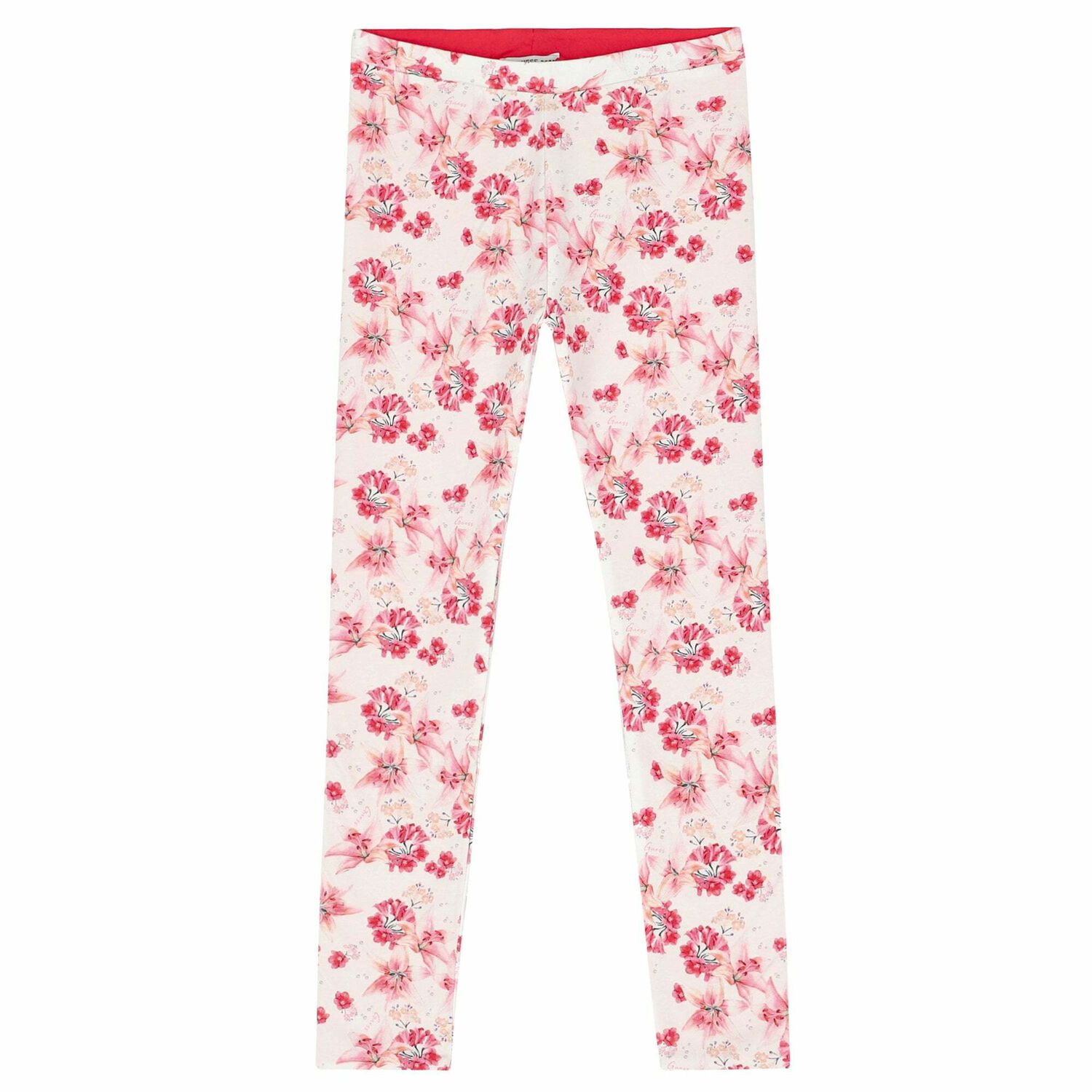 Girls Pink Floral Reversible Leggings, 1, hi-res