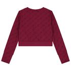Girls Burgundy Logo Long Sleeve Top, 1, hi-res