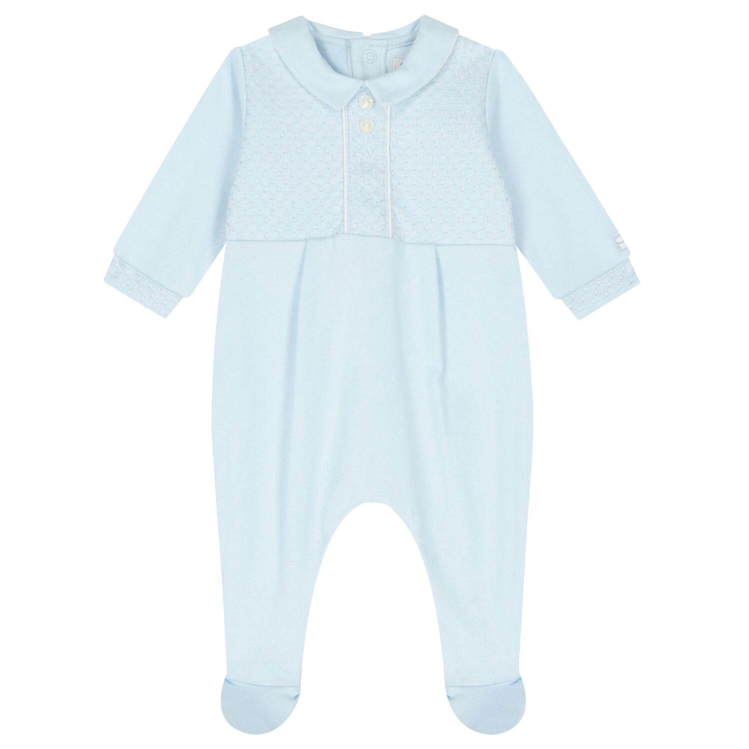 Baby Boys Blue Babygrow, 1, hi-res