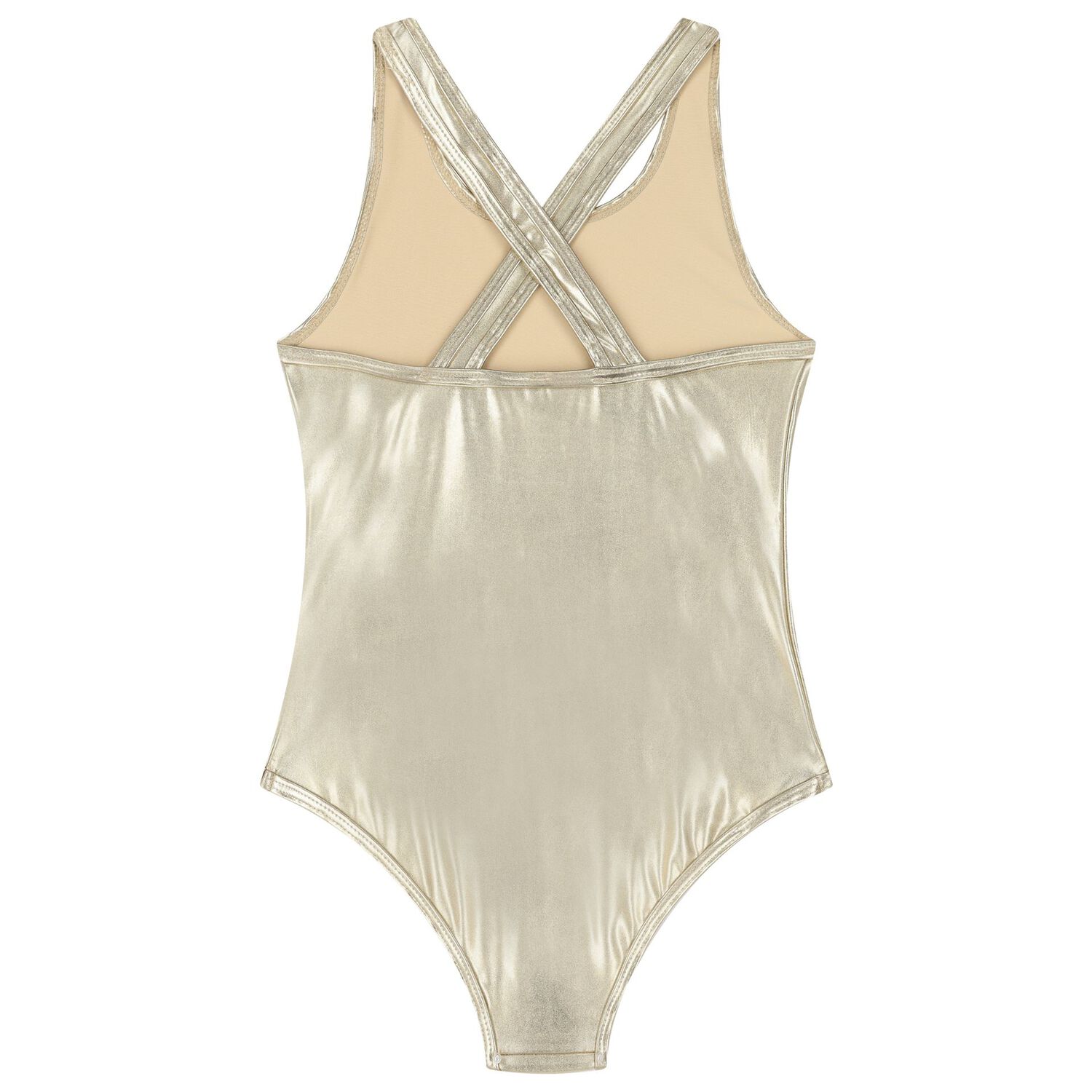 Girls Gold Logo Swimsuit, 1, hi-res image number null