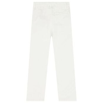 Boys White Chino Trousers