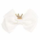 Girls White Bow Hairclip, 9, hi-res