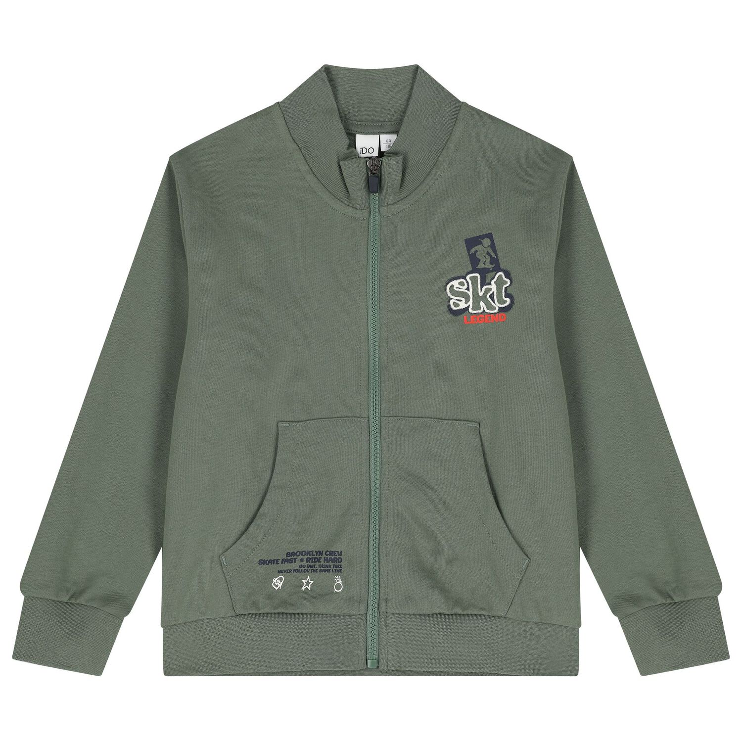 Boys Green & Ivory Skate Tracksuit Set, 1, hi-res