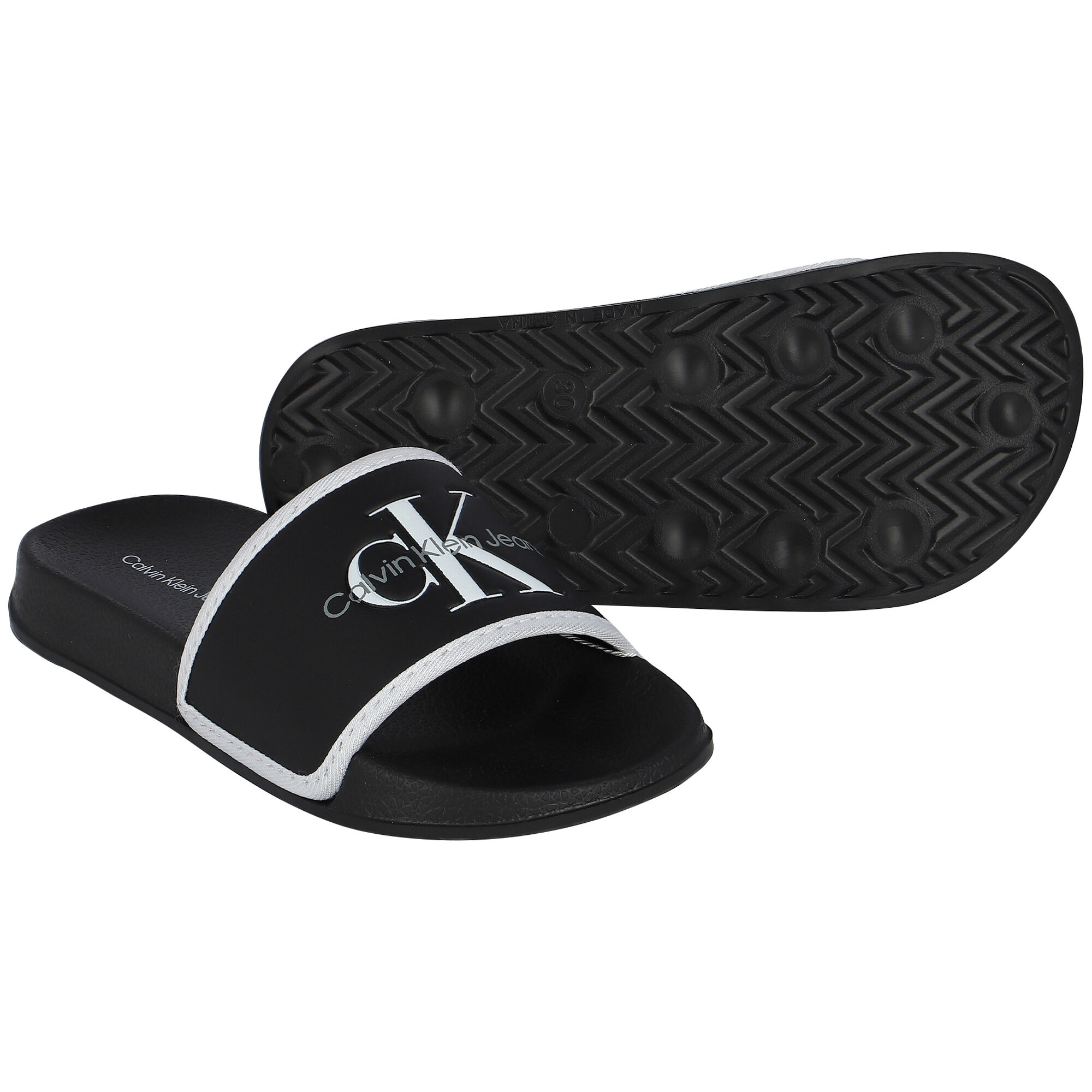 Calvin Klein Black Logo Sliders Junior Couture UAE