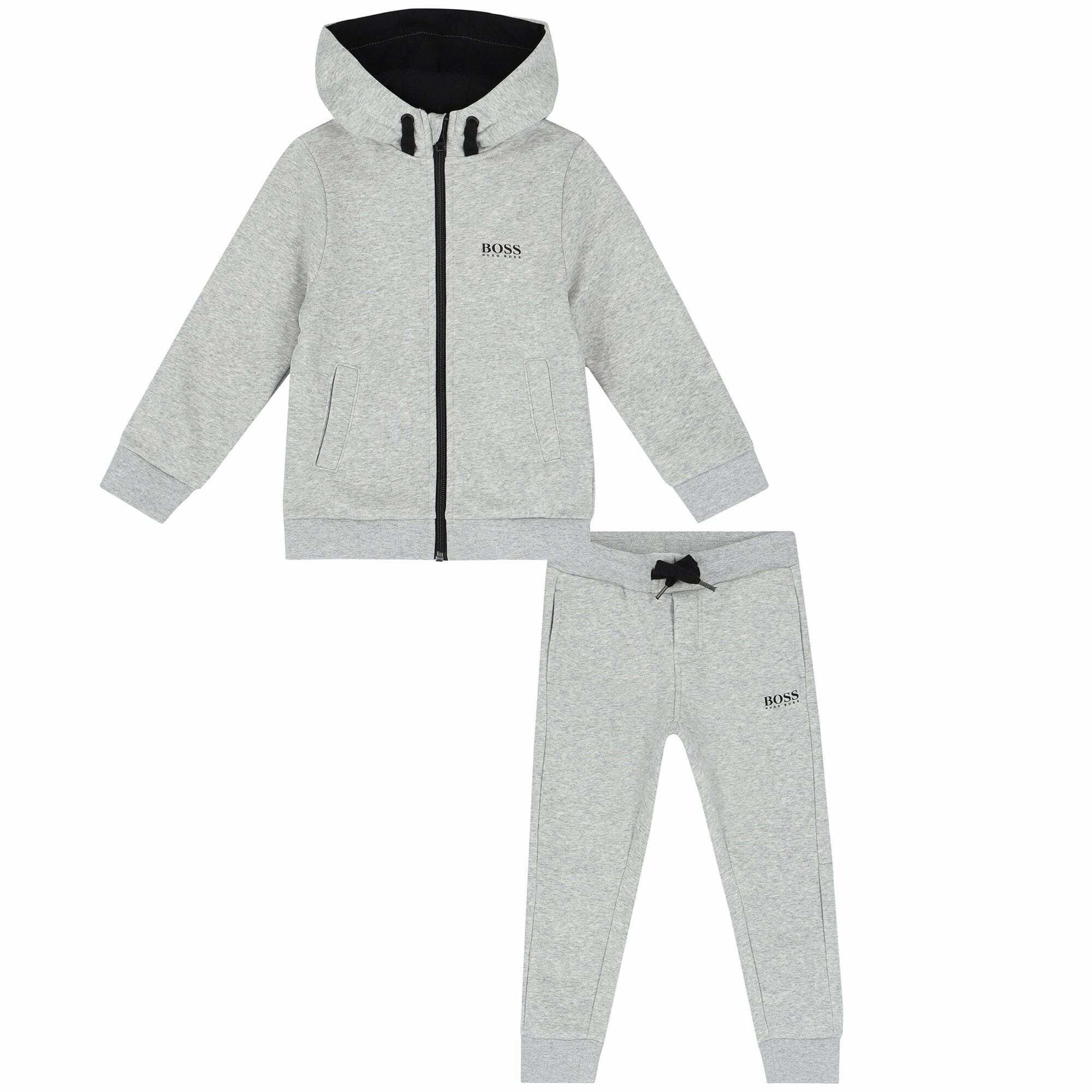 Grey hugo boss clearance tracksuit