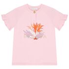 تي شيرت بنات بالشعار باللون الوردي, 1, hi-res