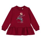 Baby Girls Red Polo Bear Tracksuit, 1, hi-res