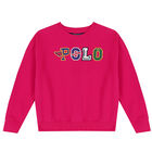 Girls Pink Logo Sweatshirt, 2, hi-res