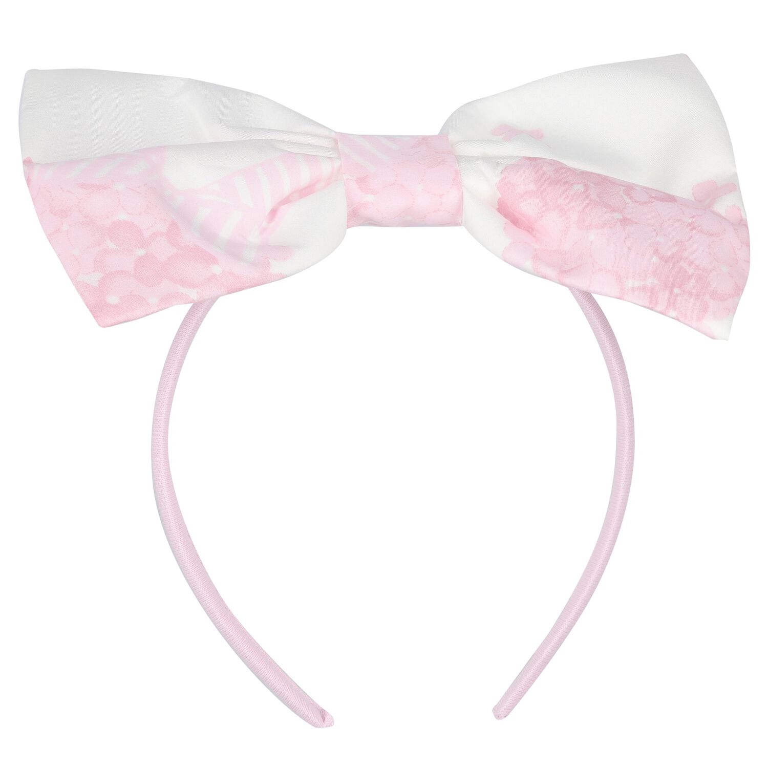 Girls White & Pink Floral Hairband, 1, hi-res