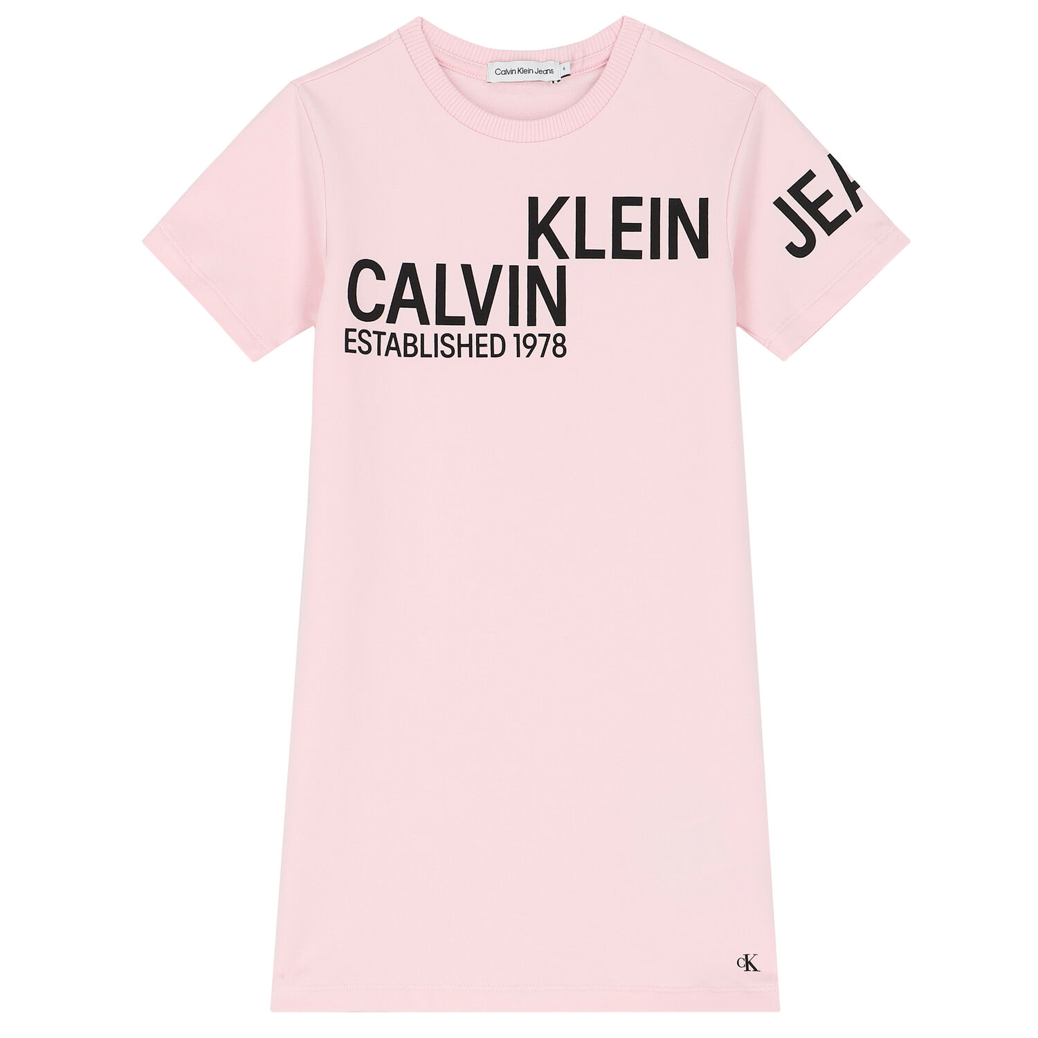 Girls Pink Logo Dress, 1, hi-res