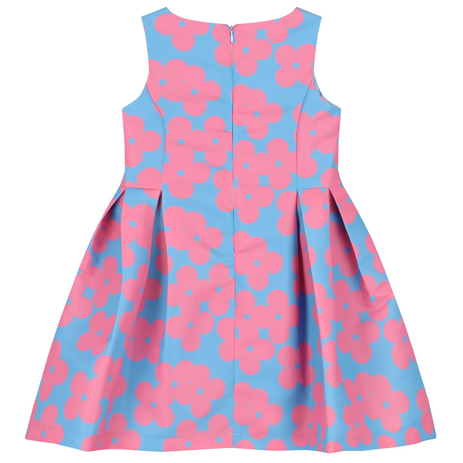 Girls Blue & Pink Floral Dress, 1, hi-res image number null