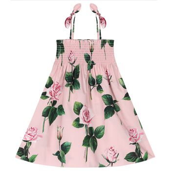 Girls Pink Roses Dress