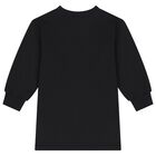 فستان باللون الأسود بشعار تيدي بير للبنات , 4, hi-res