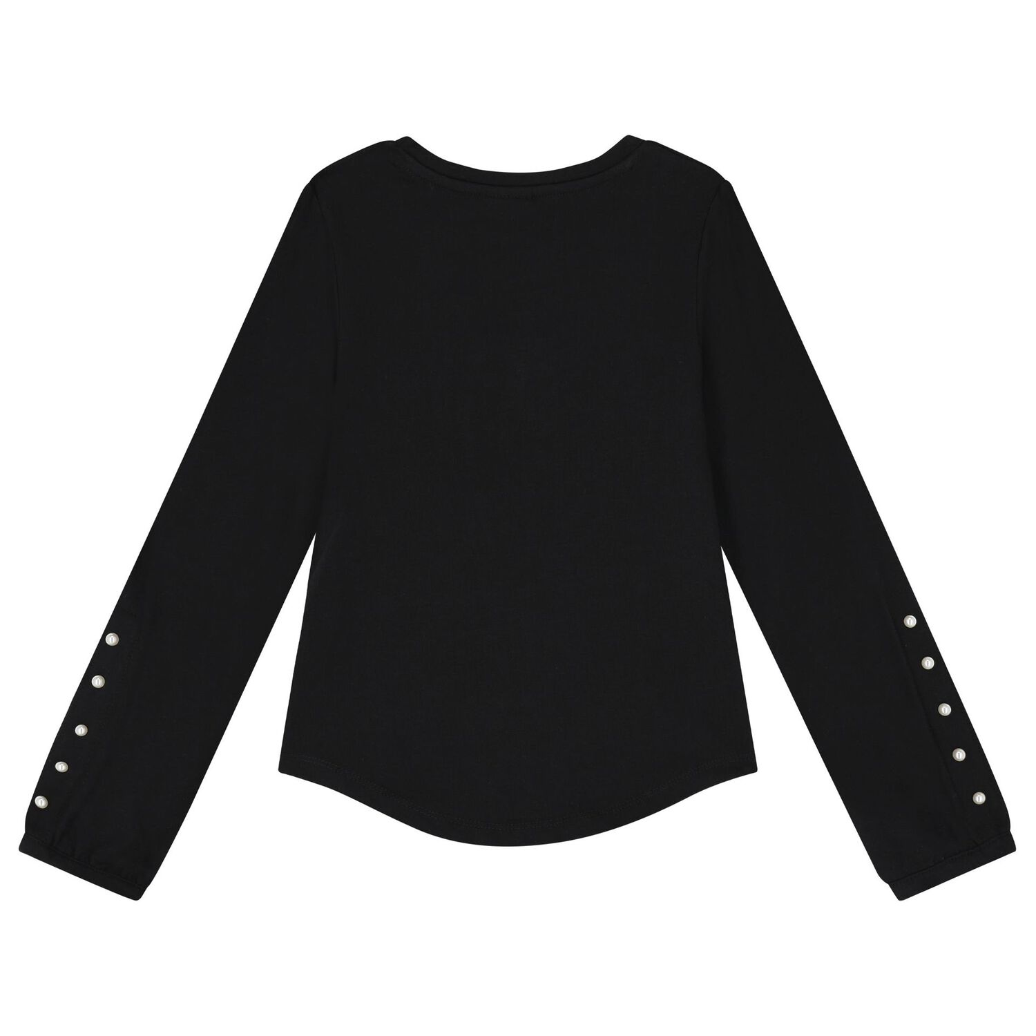 توب بنات بأكمام مطرز  باللون الأسود , 1, hi-res image number null