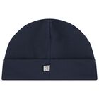 Baby Boys Navy Blue & Gold Logo Babygrow Gift Set, 2, hi-res