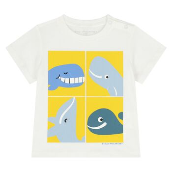 Younger Boys White Whale T-Shirt