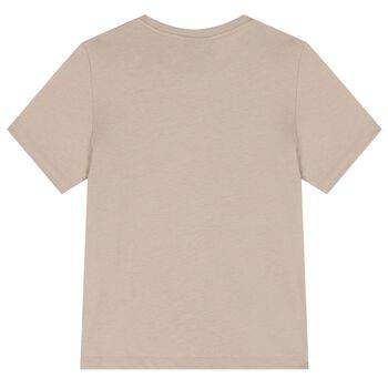 Boys Beige Logo T-Shirt