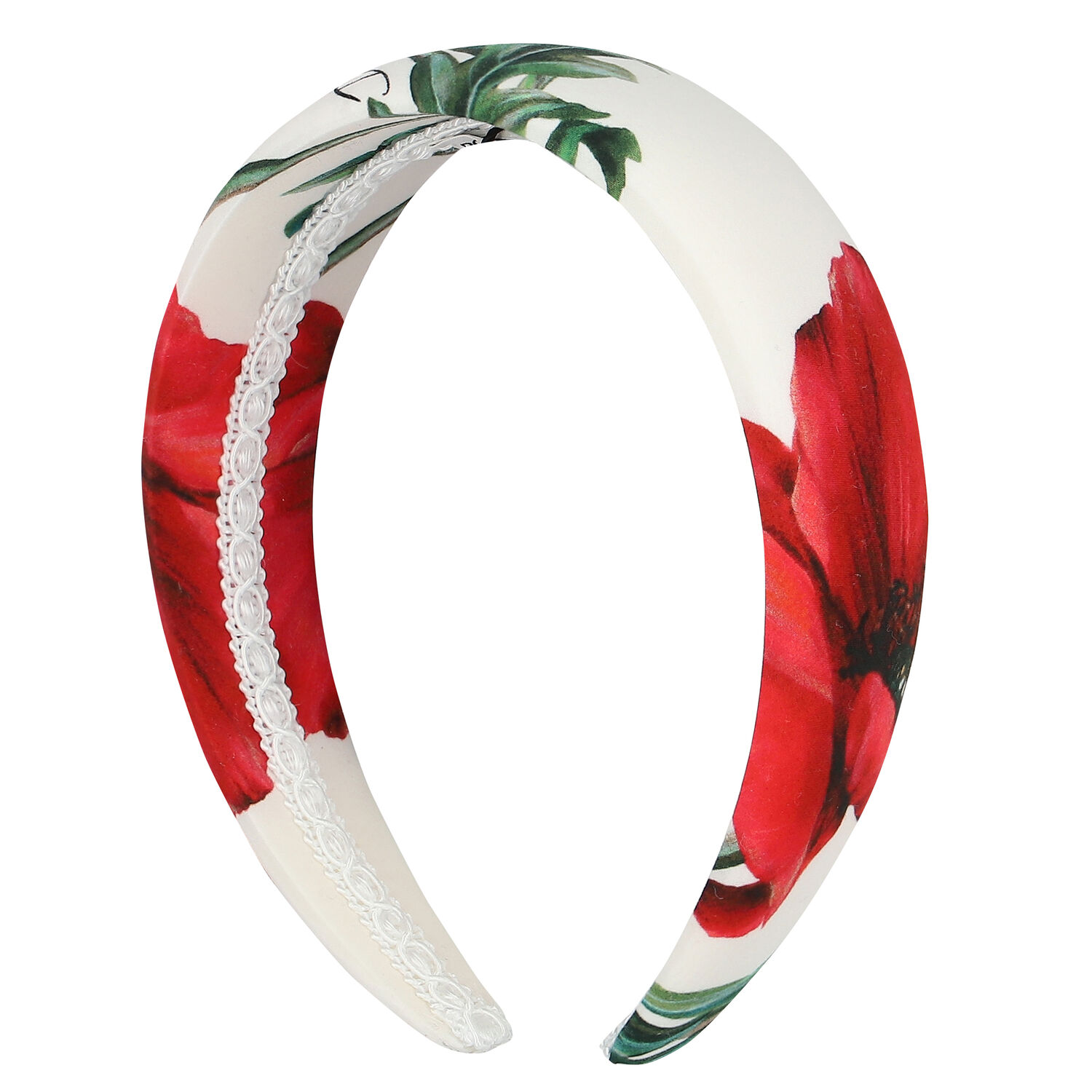 طوق شعر بنات باللون الأبيض والأحمر, 1, hi-res