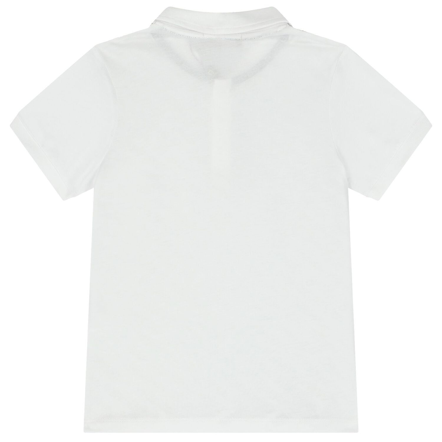 Boys White Logo Polo Shirt, 1, hi-res