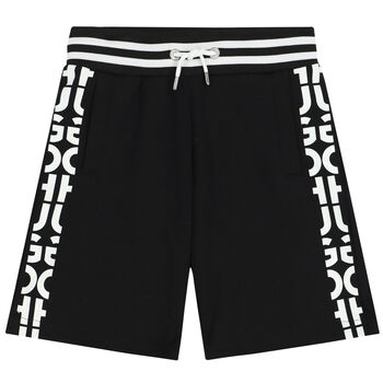 Boys Black Logo Shorts