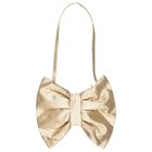 Girls Gold Bow Handbag, 1, hi-res
