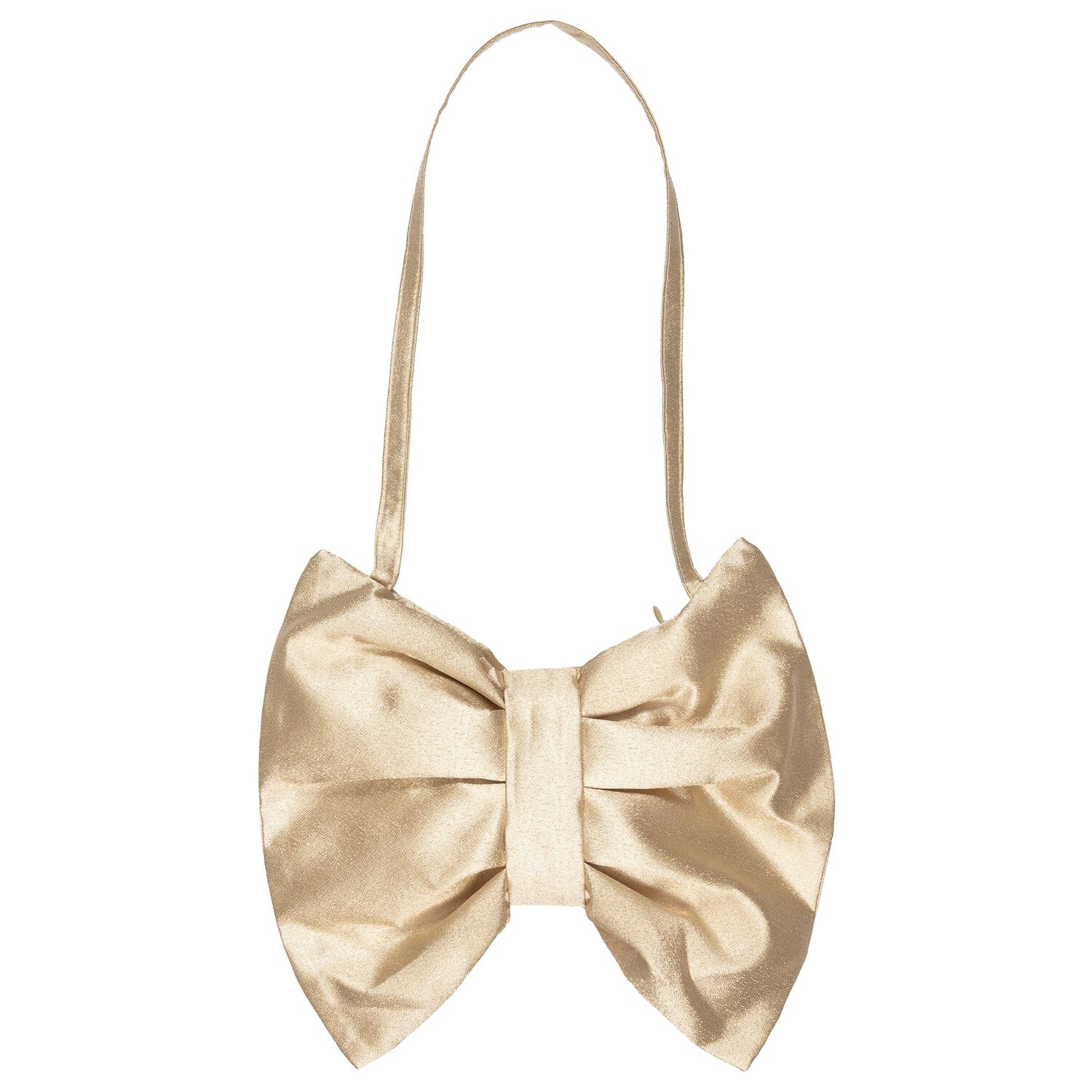 Girls Gold Bow Handbag, 1, hi-res