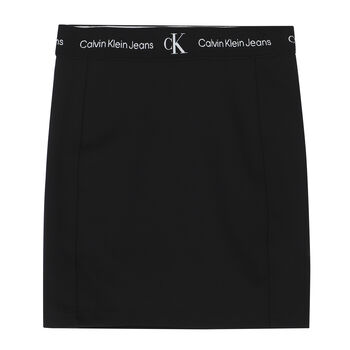 Girls Black Logo Skirt