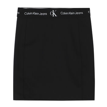 Girls Black Logo Skirt