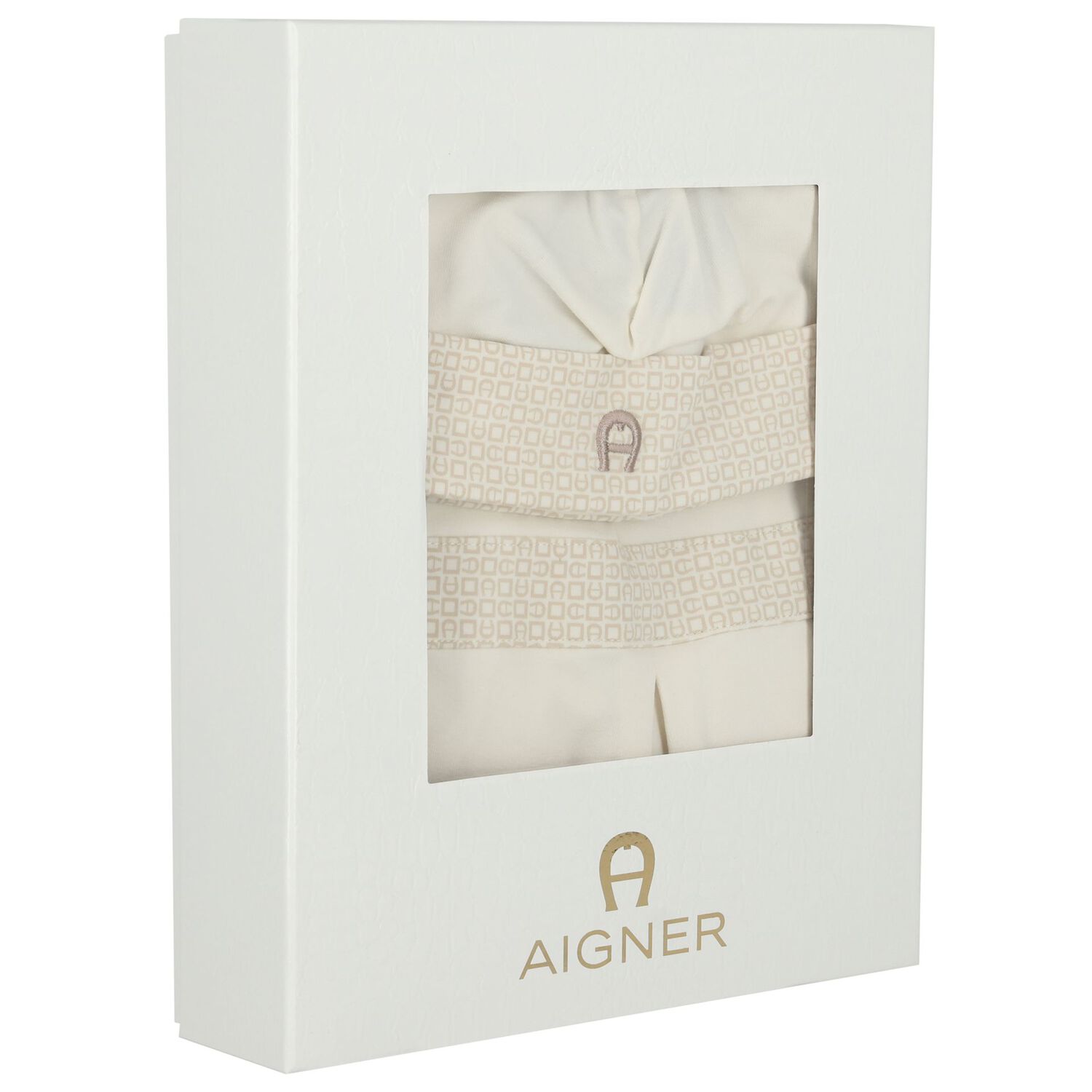 Ivory Teddy Bear Logo Babygrow Set, 1, hi-res